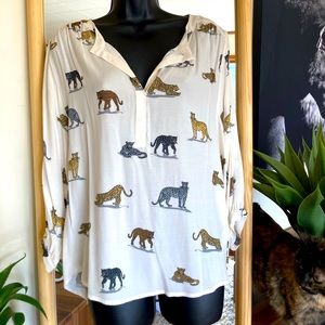 Karen Kane wildcat blouse